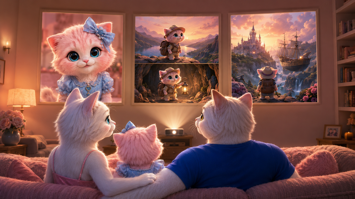 The Fluffy Fam comparing a cameo, a short adventure and a cinematic episode