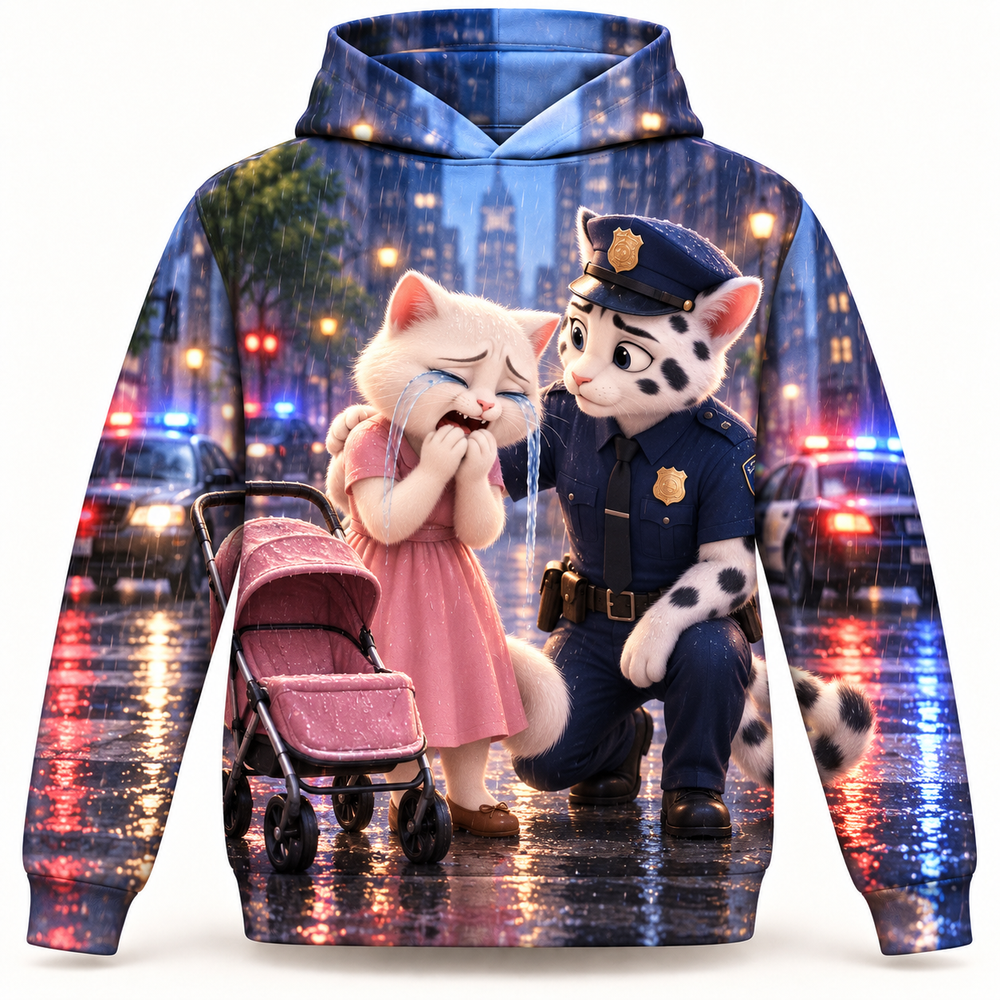 Rainy Badge of Hope front view — The Fluffy Fam episode 7681845060513565966
