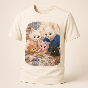 Cream Breakfast Crew T-shirt from Little Movie Moments