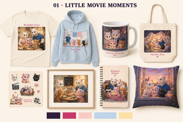 Little Movie Moments collection of warm everyday Fluffy Fam scenes