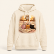 Five More Minutes Pullover Hoodie featuring original Little Movie Moments artwork by The Fluffy Fam