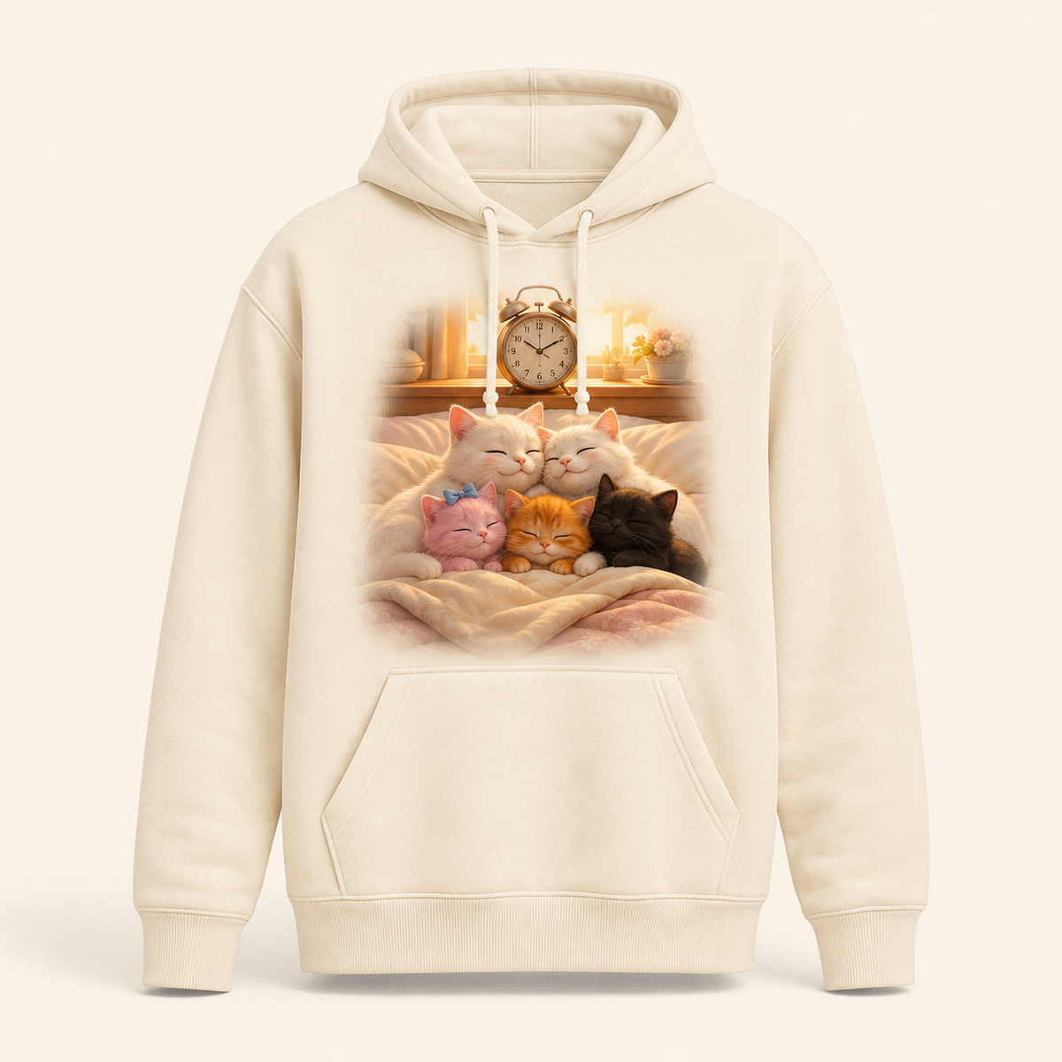 Five More Minutes Pullover Hoodie featuring original Little Movie Moments artwork by The Fluffy Fam