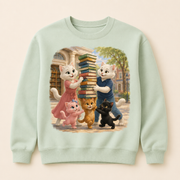 Library Return Squad Crewneck Sweatshirt featuring original Little Movie Moments artwork by The Fluffy Fam