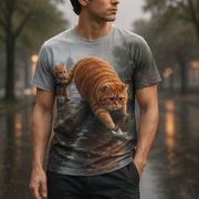 Chubby & Chubby Jr — Paper Boat Rescue All-Over T-Shirt — lifestyle view