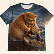 Chubby & Chubby Jr — Shelter on the Storm Deck All-Over T-Shirt — front view