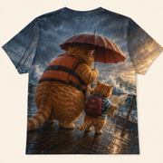 Chubby & Chubby Jr — Shelter on the Storm Deck All-Over T-Shirt — true back or opposite-side view