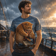 Chubby & Chubby Jr — Shelter on the Storm Deck All-Over T-Shirt — adult lifestyle view