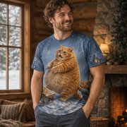 Chubby & Chubby Jr — Push Up the Snow Hill All-Over T-Shirt — adult lifestyle view