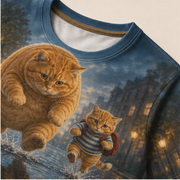 Chubby & Chubby Jr — Courage in the Puddle All-Over T-Shirt — print detail