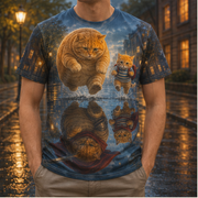 Chubby & Chubby Jr — Courage in the Puddle All-Over T-Shirt — adult lifestyle view