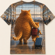 Chubby & Chubby Jr — Arrival Hall Run All-Over T-Shirt — true back or opposite-side view