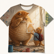 Chubby & Chubby Jr — Paper Boat Rescue All-Over T-Shirt — front view