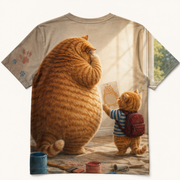 Chubby & Chubby Jr — Portrait of Dad All-Over T-Shirt — true back or opposite-side view