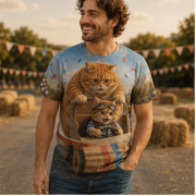 Chubby & Chubby Jr — Cardboard Grand Prix All-Over T-Shirt — adult lifestyle view