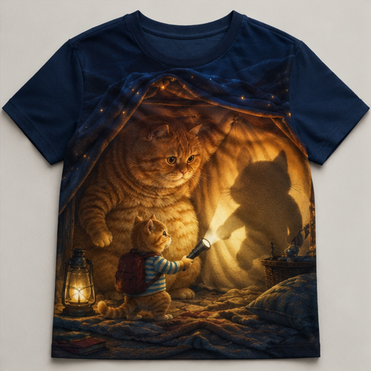 Chubby & Chubby Jr — Fort After Dark Cinematic Close-Up T-Shirt — front view