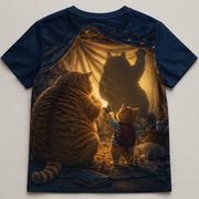 Chubby & Chubby Jr — Fort After Dark Cinematic Close-Up T-Shirt — true back or opposite-side view
