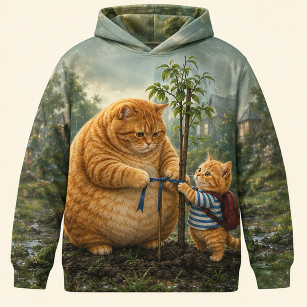 Chubby & Chubby Jr — The First Little Tree Story-Back All-Over Hoodie — front view