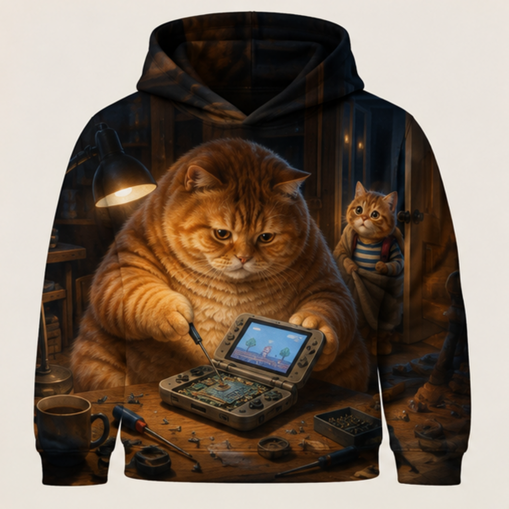 Chubby & Chubby Jr — The Gift After Midnight Story-Back All-Over Hoodie — front view
