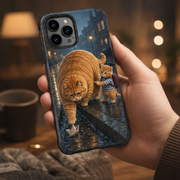 Chubby & Chubby Jr — Paper Boat Rescue Vertical Tough Phone Case — adult lifestyle view