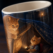 Chubby & Chubby Jr — Fort After Dark Wraparound Ceramic Mug — print detail