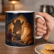 Chubby & Chubby Jr — Fort After Dark Wraparound Ceramic Mug — adult lifestyle view