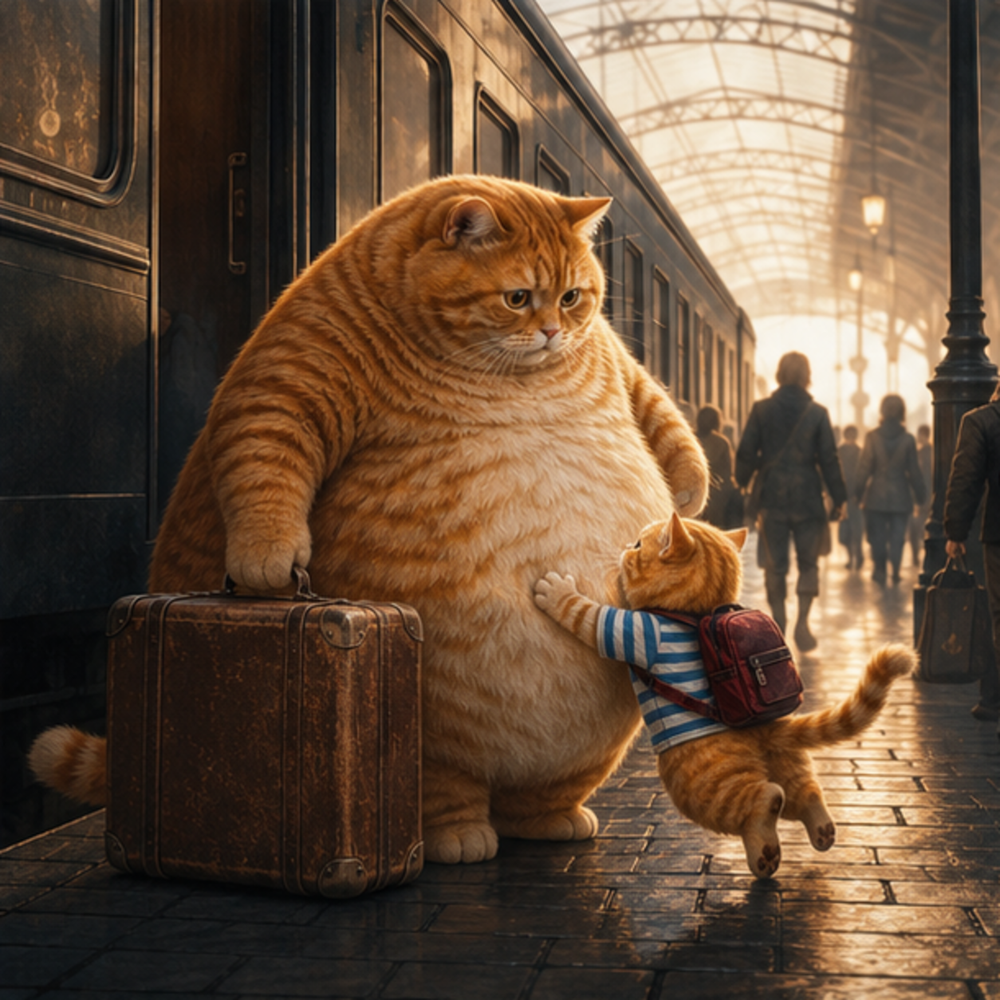 Chubby & Chubby Jr — Platform Homecoming Gallery Art Print — front view