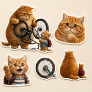 Chubby & Chubby Jr — Little Bicycle Mechanic Five-Piece Sticker Pack — front view