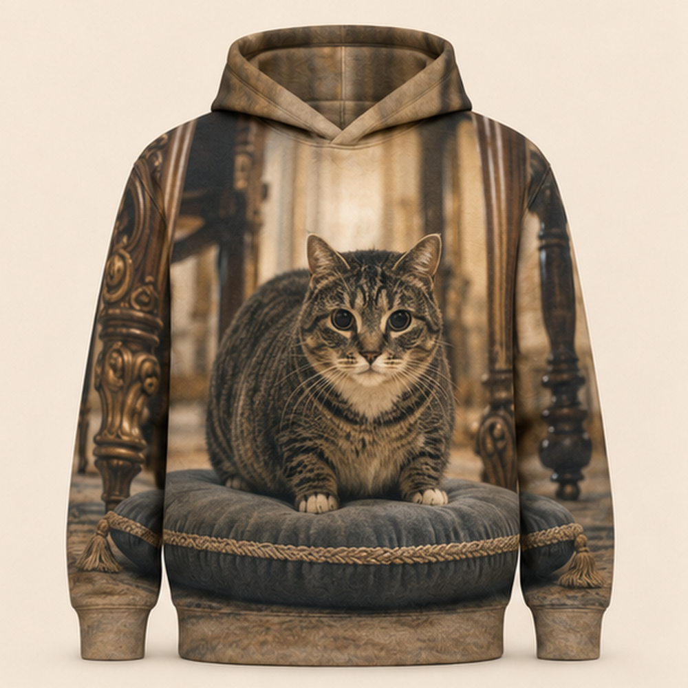 Low Throne — Ethel All-Over Print Hoodie — front view