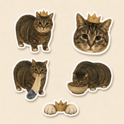 Quiet Queen Icons — Ethel Sticker Pack — true back view