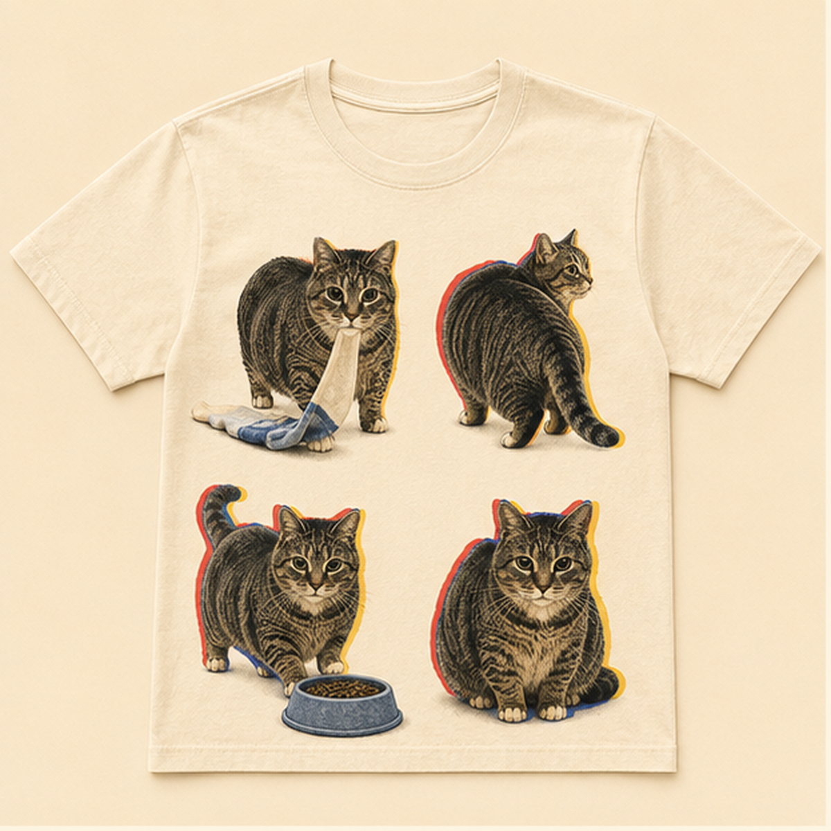 Four Steps to Breakfast — Ethel All-Over Print T-Shirt — front view