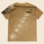 Flour Pawprint Alibi — Ethel All-Over Print T-Shirt — true back view
