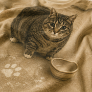 Flour Pawprint Alibi — Ethel All-Over Print T-Shirt — print detail