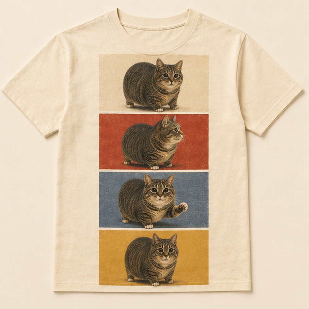 Four-Color Photo Booth — Ethel All-Over Print T-Shirt — front view