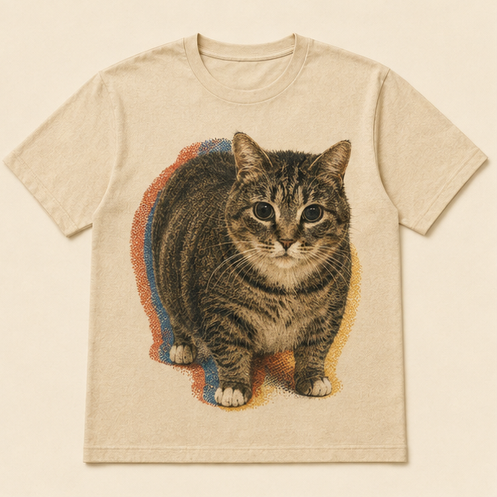 Misregistered Front Portrait — Ethel All-Over Print T-Shirt — front view