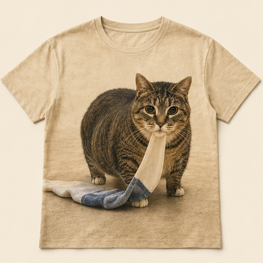Victory Sock Drag Low Angle — Ethel All-Over Print T-Shirt — front view