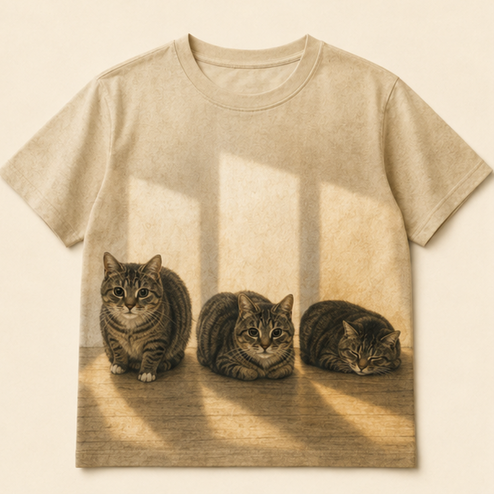 Sun-Track Triptych — Ethel All-Over Print T-Shirt — front view
