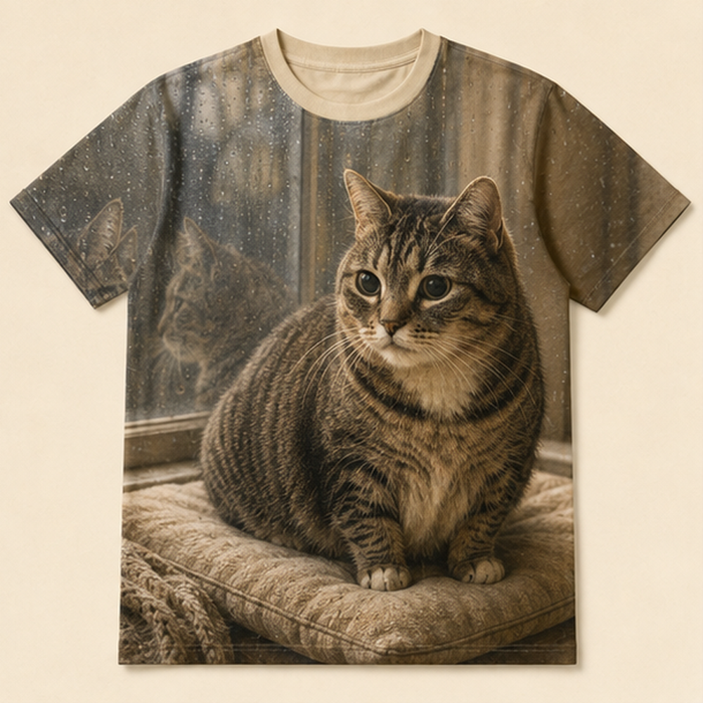 Rain-Window Reflection — Ethel All-Over Print T-Shirt — front view