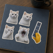 Laughing Cat: Four-Frame Breakdown — Sticker Pack — adult lifestyle view