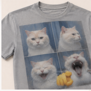 Laughing Cat: Four-Frame Breakdown — AOP T-Shirt — print detail