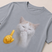 Laughing Cat: Quiet Giggle — AOP T-Shirt — print detail