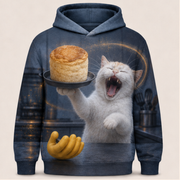 Laughing Cat: Souffle Fall — AOP Hoodie — front view