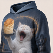 Laughing Cat: Souffle Fall — AOP Hoodie — print detail
