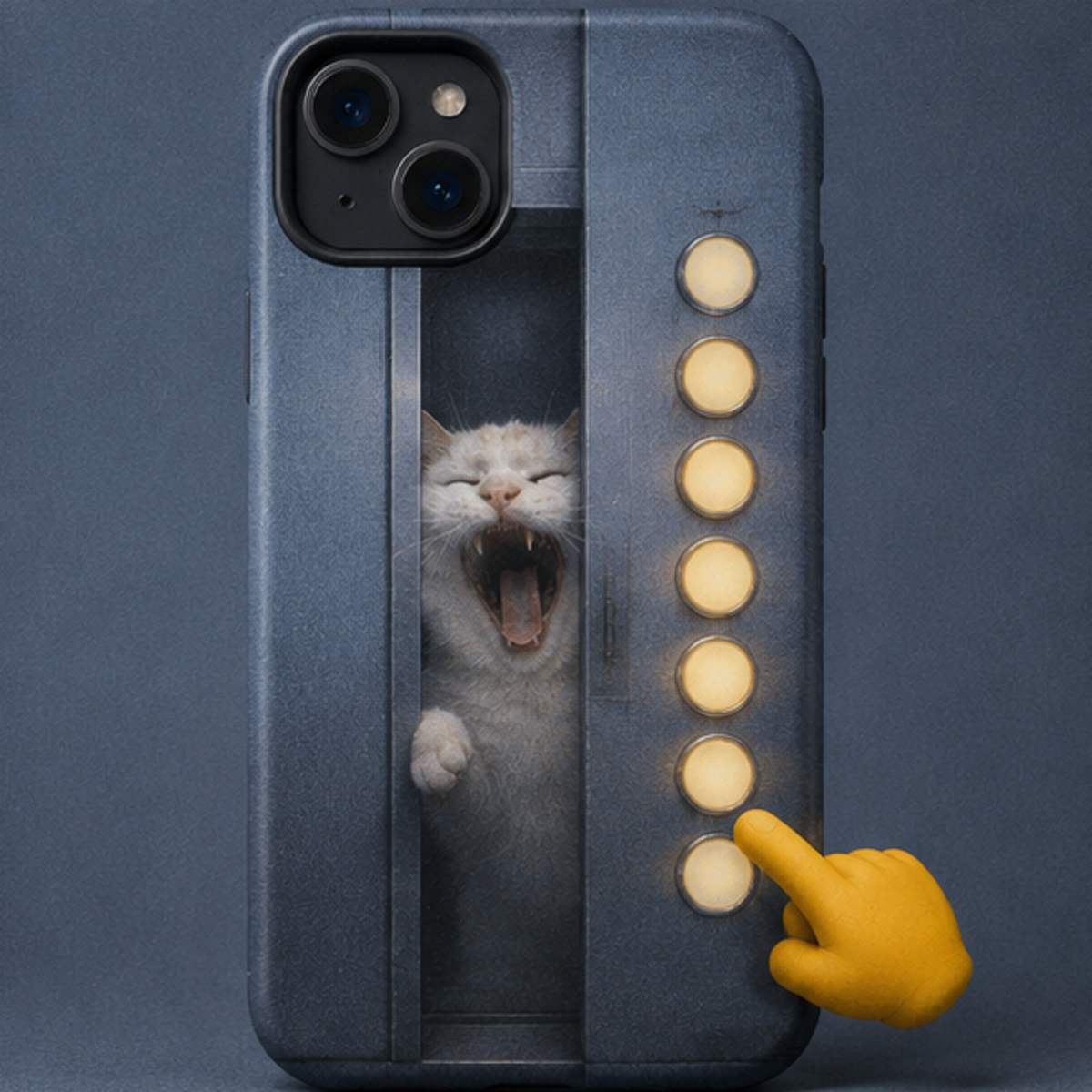 Laughing Cat: Every Button — Tough Phone Case — front view