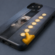 Laughing Cat: Every Button — Tough Phone Case — print detail
