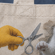 Laughing Cat: Gift Wrap Escape — Canvas Tote Bag — print detail