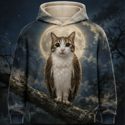 Moon Halo Watch After Hours — Meowl AOP Hoodie — front view