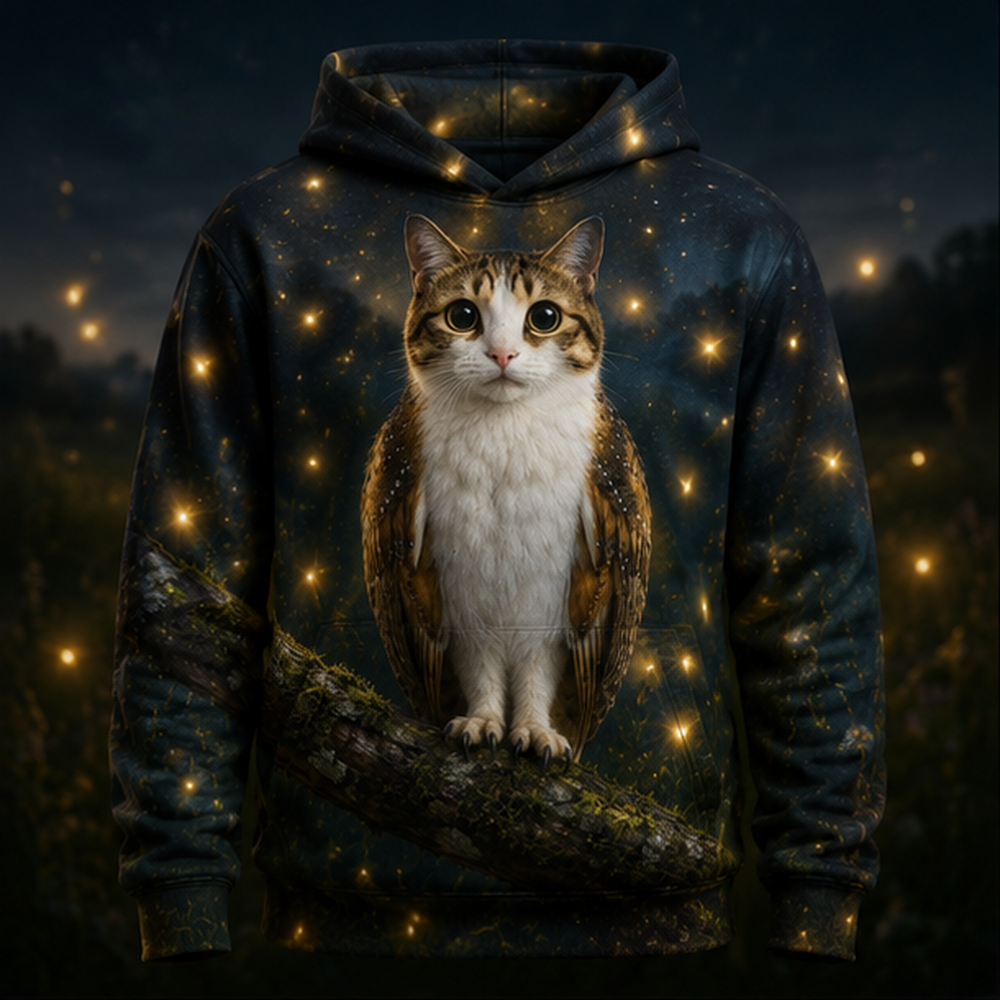 Firefly Orbit After Hours — Meowl AOP Hoodie — front view