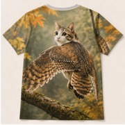 Maple Glide — Meowl AOP T-Shirt — true back or opposite-side view