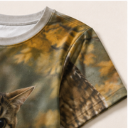 Maple Glide — Meowl AOP T-Shirt — print detail