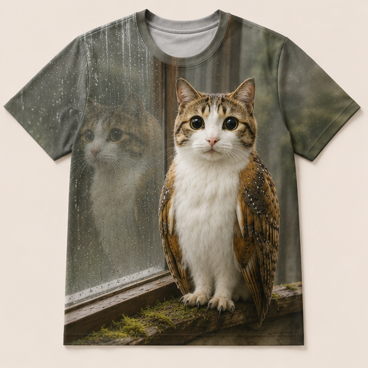 Rain Window Watch — Meowl AOP T-Shirt — front view